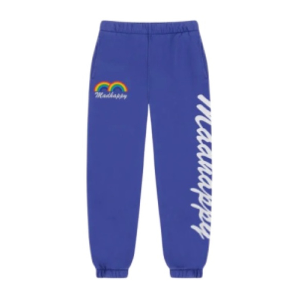 MADHAPPY BLUE SWEATPANTS W RAINBOW